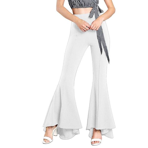 women's pants & capris autumn winter women 2021 stretch slim bell bottom trousers plus size joggers flare black baggy female, Black;white 
women's pants & capris autumn winter women 2021 stretch slim bell bottom trousers plus size joggers flare black baggy female, Black;white