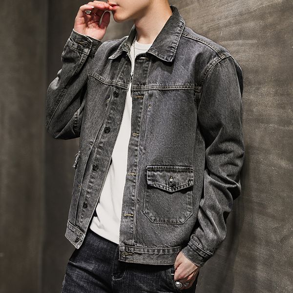 men's jackets autumn and winter men's black denim jacket tooling korean style trendy teenagers handsome c9ck, Black;brown
men's jackets autumn and winter men's black denim jacket tooling korean style trendy teenagers handsome c9ck, Black;brown