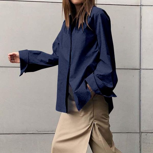 women's blouses & shirts celmia fashion 2021 autumn long sleeve tunic casual loose solid elegant office blusas femininas 5xl, White
women's blouses & shirts celmia fashion 2021 autumn long sleeve tunic casual loose solid elegant office blusas femininas 5xl, White