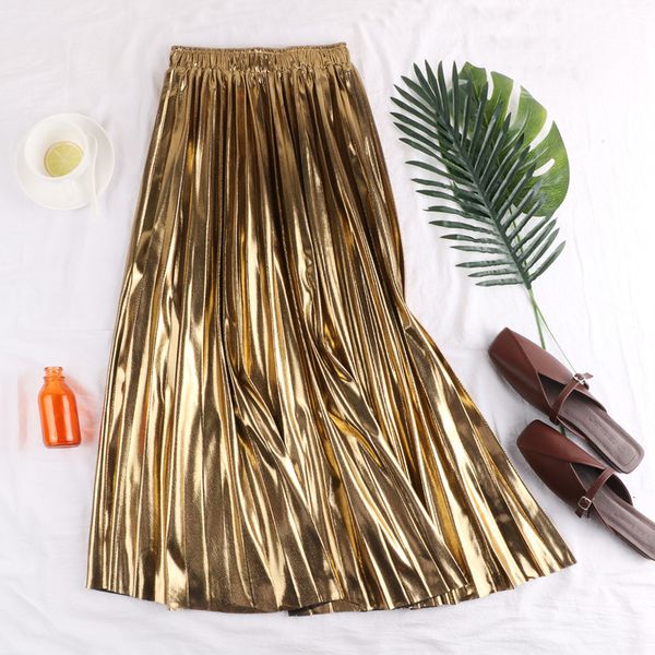 skirts fashion autumn metallic skirt golden sier shiny club party mid-calf a-line long pleated skirts, Black
skirts fashion autumn metallic skirt golden sier shiny club party mid-calf a-line long pleated skirts, Black