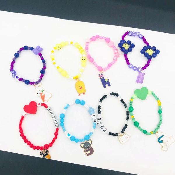 charm bracelets kpop jewelry 1pcs beaded bracelet color couple hand rope bangtan boys jk fans collection gifts y395, Golden;silver
charm bracelets kpop jewelry 1pcs beaded bracelet color couple hand rope bangtan boys jk fans collection gifts y395, Golden;silver