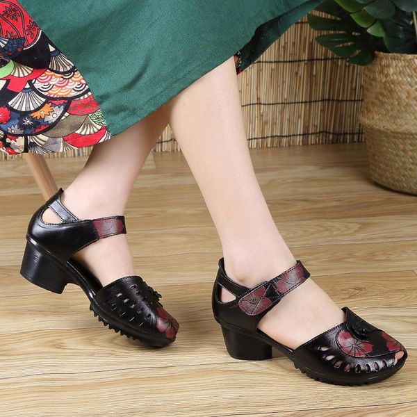 dress shoes summer women sandals national style woman casual footwear ladies high heels square heel 5cm yx2308, Black
dress shoes summer women sandals national style woman casual footwear ladies high heels square heel 5cm yx2308, Black