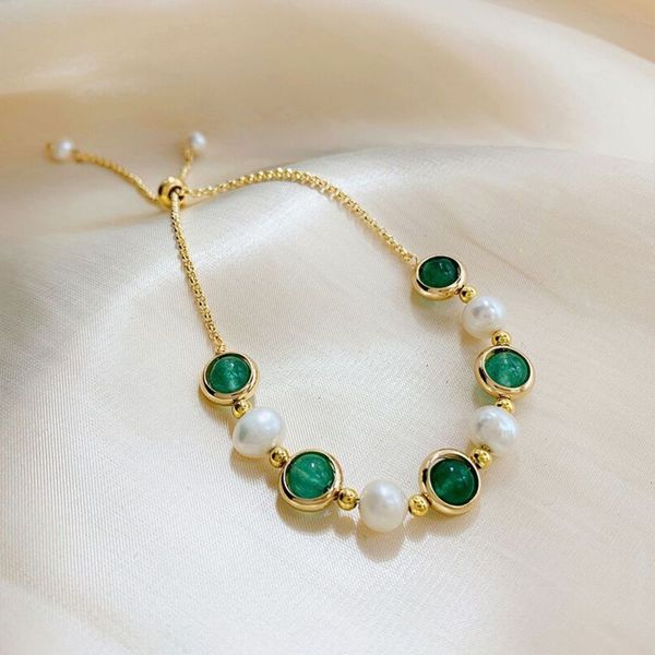 chain japanese and korean sweet little fresh pearl crystal bracelet women's indifference design temperament jewelry, Black
chain japanese and korean sweet little fresh pearl crystal bracelet women's indifference design temperament jewelry, Black