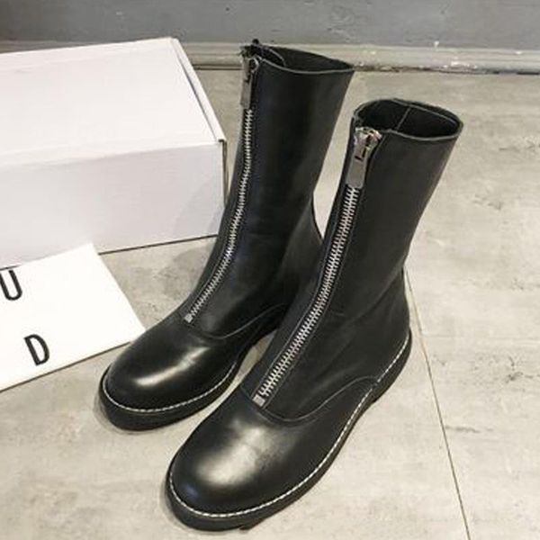 winter luxury short boots casual genuine leathes women's shoes spring and autumn booties front zipper ladies brand, Black
winter luxury short boots casual genuine leathes women's shoes spring and autumn booties front zipper ladies brand, Black