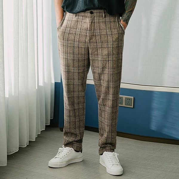 men's suits & blazers 2021 winter casual suit pants increase business plus size plaid woolen straight thick trousers men clothing long, White;black
men's suits & blazers 2021 winter casual suit pants increase business plus size plaid woolen straight thick trousers men clothing long, White;black