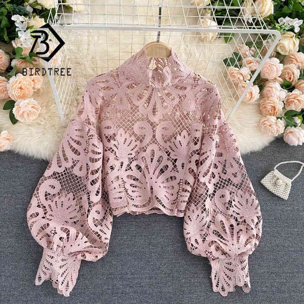 lace hollow out short blouse casual lantern long sleeve stand collar shirts female elegant red/pink/white loose t13123x 210416
lace hollow out short blouse casual lantern long sleeve stand collar shirts female elegant red/pink/white loose t13123x 210416