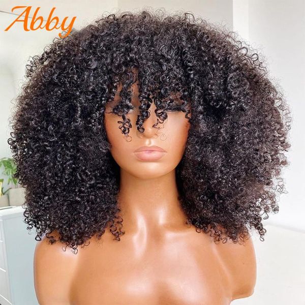 lace wigs afro kinky curly wig with bangs full machine made gluless brazilian short bob human hair 180% density, Black;brown
lace wigs afro kinky curly wig with bangs full machine made gluless brazilian short bob human hair 180% density, Black;brown