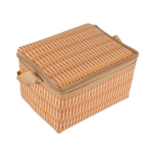 three-layer waterproof thermal insulation rattan woven lunch bag anti-rattan print design for keeping warm storage bags
three-layer waterproof thermal insulation rattan woven lunch bag anti-rattan print design for keeping warm storage bags