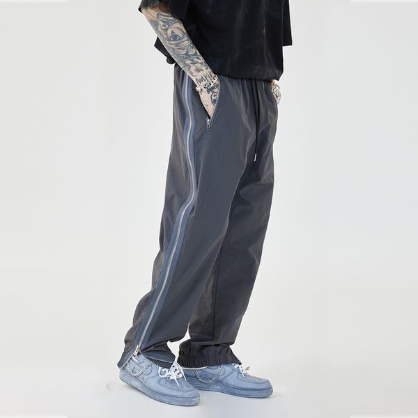 pants fashionable the side zipper leg split tooling casual men's functional street brand loose straight leggings, Black
pants fashionable the side zipper leg split tooling casual men's functional street brand loose straight leggings, Black