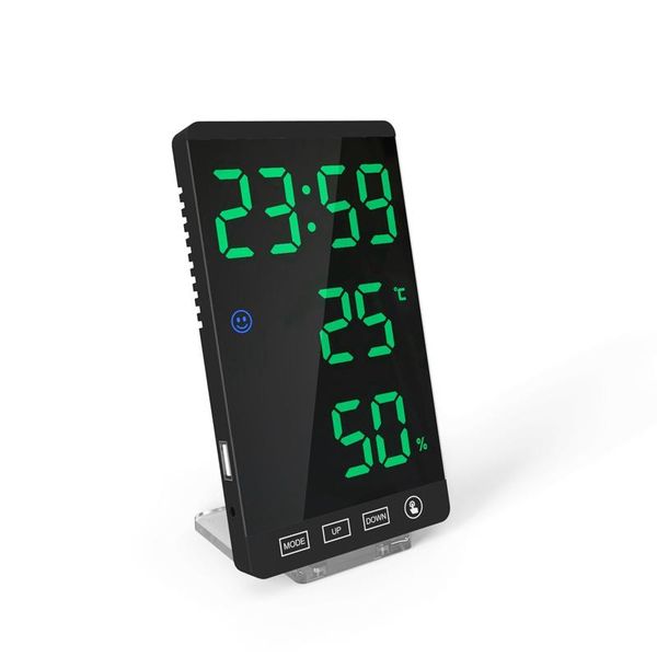 6inch mirror led alarm clock touch button digital time temperature humidity display usb output table other clocks & accessories
6inch mirror led alarm clock touch button digital time temperature humidity display usb output table other clocks & accessories
