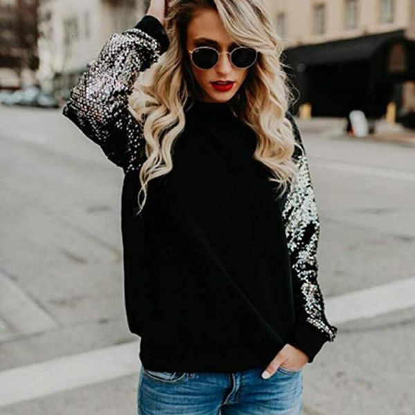 women's hoodies & sweatshirts sequin long sleeve woman sweatshirt pullover autumn winter clothes n7s6, Black
women's hoodies & sweatshirts sequin long sleeve woman sweatshirt pullover autumn winter clothes n7s6, Black