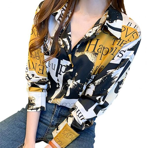 women's blouses & shirts women long sleeve letters print buttons temperament shirt multicolor vintage retro fashion elegant blouse autu, White
women's blouses & shirts women long sleeve letters print buttons temperament shirt multicolor vintage retro fashion elegant blouse autu, White