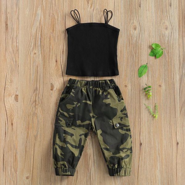 clothing sets 2-7y fashion summer kids girls clothes camouflage print sleeveless vest long pants 2pcs, White
clothing sets 2-7y fashion summer kids girls clothes camouflage print sleeveless vest long pants 2pcs, White