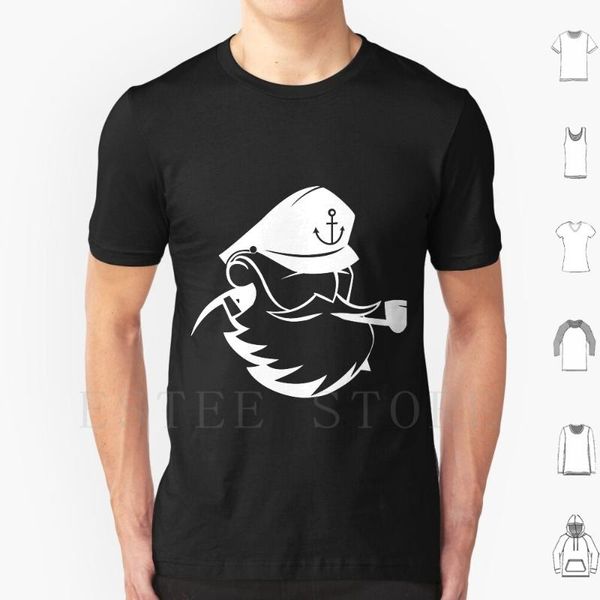 men's t-shirts sailor with pipe on black t shirt print cotton beard hipster, White;black
men's t-shirts sailor with pipe on black t shirt print cotton beard hipster, White;black