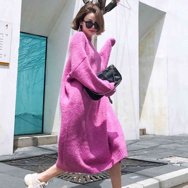 jastie autumn winter women sweater dress long sleeve o-neck long knitted dresses oversize loose streetwear casual dress 210419, White;black
jastie autumn winter women sweater dress long sleeve o-neck long knitted dresses oversize loose streetwear casual dress 210419, White;black