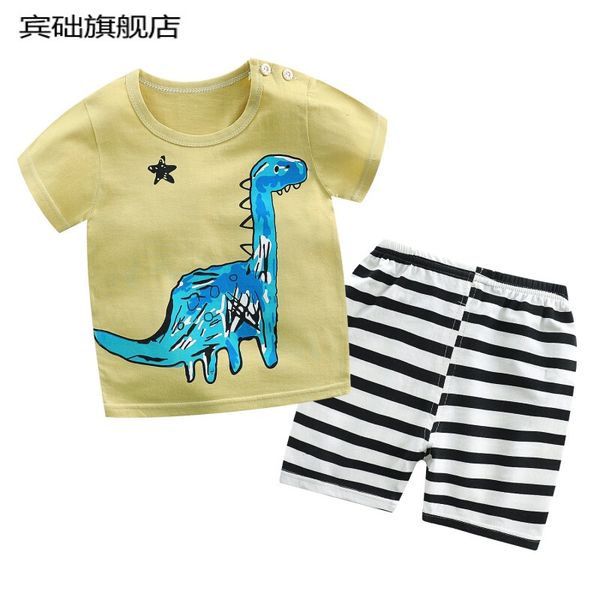 binchu children's short sleeve suit kids boys' cotton t-shirt nubao summer shorts baby clothes dinosaur 55 / 80, Blue
binchu children's short sleeve suit kids boys' cotton t-shirt nubao summer shorts baby clothes dinosaur 55 / 80, Blue