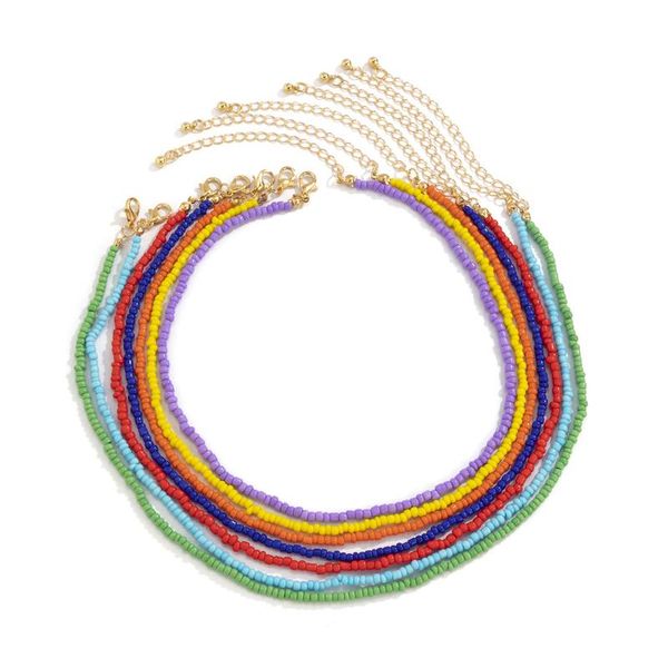 chokers 7 pcs/set colorful multilayer rice beads short choker necklace for women bohemian handmade bead collar set gift, Golden;silver
chokers 7 pcs/set colorful multilayer rice beads short choker necklace for women bohemian handmade bead collar set gift, Golden;silver