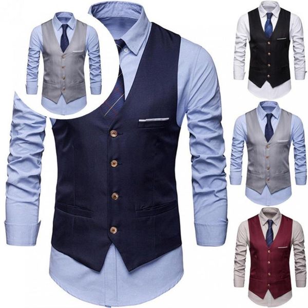 men's suits & blazers shrink resistant fashion formal suit men casual waistcoat soft texture business vest sleeveless workwear, White;black
men's suits & blazers shrink resistant fashion formal suit men casual waistcoat soft texture business vest sleeveless workwear, White;black