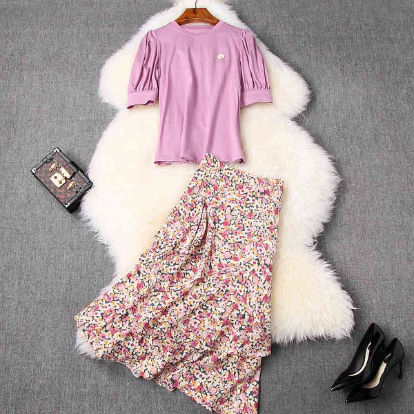 two piece dress european and american women's dress summer styles five-point sleeve t-shirt printed flounce skirt fashion suits 7cfk, White
two piece dress european and american women's dress summer styles five-point sleeve t-shirt printed flounce skirt fashion suits 7cfk, White