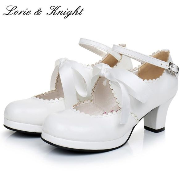 women's ribbon bow ankle strap high heel pumps princess sweet lolita shoes dress, Black
women's ribbon bow ankle strap high heel pumps princess sweet lolita shoes dress, Black