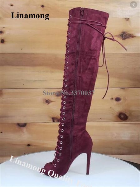boots women fashion peep toe suede leather stiletto heel knee high gladiator lace-up long formal dress heels, Black
boots women fashion peep toe suede leather stiletto heel knee high gladiator lace-up long formal dress heels, Black