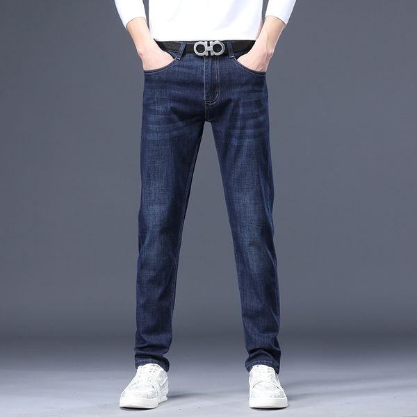 fashion jeans high waist men's straight tube loose wide leg spring summer thin embroidery elastic business casual pants, Blue
fashion jeans high waist men's straight tube loose wide leg spring summer thin embroidery elastic business casual pants, Blue