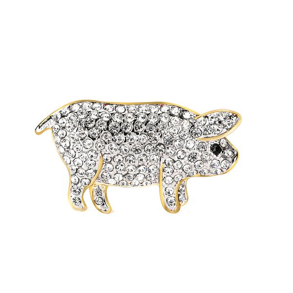 varole new arrival sales pig shape brooch 18k gold plated brooch with czech crystal for party, Gray
varole new arrival sales pig shape brooch 18k gold plated brooch with czech crystal for party, Gray