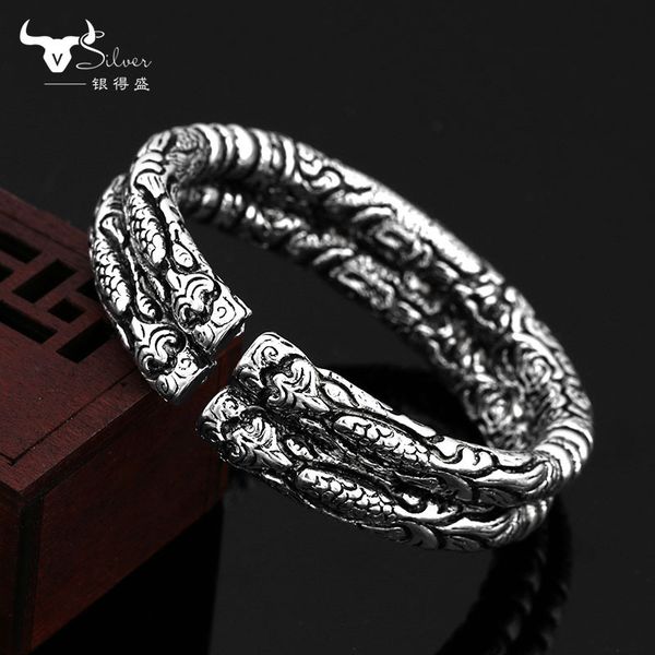 faucet old nine door buddha's same fashion men's and women's open bracelet two rings ring, Black
faucet old nine door buddha's same fashion men's and women's open bracelet two rings ring, Black