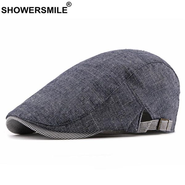 berets showersmile adjustable men summer beret hat cotton linen british casual sboy cap breathable ivy flat black navy beige, Blue;gray
berets showersmile adjustable men summer beret hat cotton linen british casual sboy cap breathable ivy flat black navy beige, Blue;gray