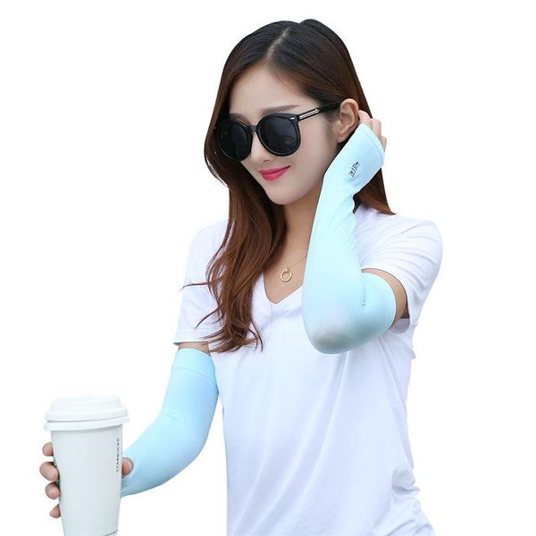 five fingers gloves slimming plain black driving uv protection silk cooling arm sleeves, Blue;gray
five fingers gloves slimming plain black driving uv protection silk cooling arm sleeves, Blue;gray