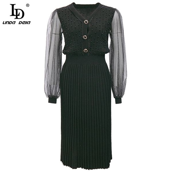 v-neck thick knitting summer long sweater dress women fashion designer mesh patchwork bead black party dresses 210522, Black;gray
v-neck thick knitting summer long sweater dress women fashion designer mesh patchwork bead black party dresses 210522, Black;gray
