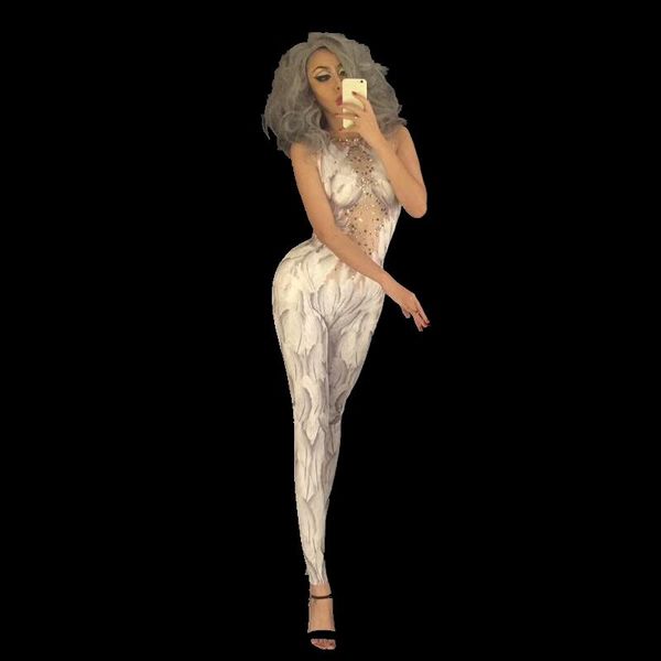 women's jumpsuits & rompers glisten rhinestone feather print jumpsuit sleeveless romper women costume nightclub party show celebrate ou, Black;white
women's jumpsuits & rompers glisten rhinestone feather print jumpsuit sleeveless romper women costume nightclub party show celebrate ou, Black;white