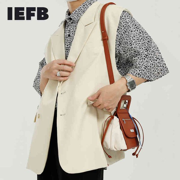 iefb men's causal suit vest spring summer cool black sleeveless waistcoat korean trend looes mans clothing 9y7149 210524, Black;white
iefb men's causal suit vest spring summer cool black sleeveless waistcoat korean trend looes mans clothing 9y7149 210524, Black;white