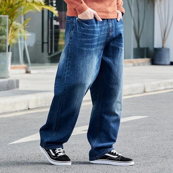 men's jeans winter men loose large size straight leg pants autumn/winter style wide fashion, Blue
men's jeans winter men loose large size straight leg pants autumn/winter style wide fashion, Blue