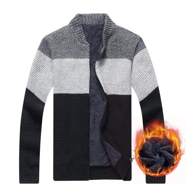 autumn men's thick sweater zipper coat outerwear winter fleece liner cardigan collar knitwear men, White;black
autumn men's thick sweater zipper coat outerwear winter fleece liner cardigan collar knitwear men, White;black