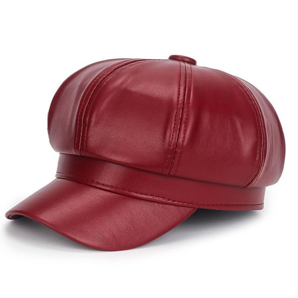 stingy brim hats leather solid color women's beret versatile spring octagonal ladies hat korean style simple elegant keep warm casual f, Blue;gray
stingy brim hats leather solid color women's beret versatile spring octagonal ladies hat korean style simple elegant keep warm casual f, Blue;gray