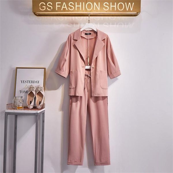 women's tracksuits blazer pants leisure suit women summer younger sister big yards business casual trousers solid outfit l-4xl, Gray
women's tracksuits blazer pants leisure suit women summer younger sister big yards business casual trousers solid outfit l-4xl, Gray
