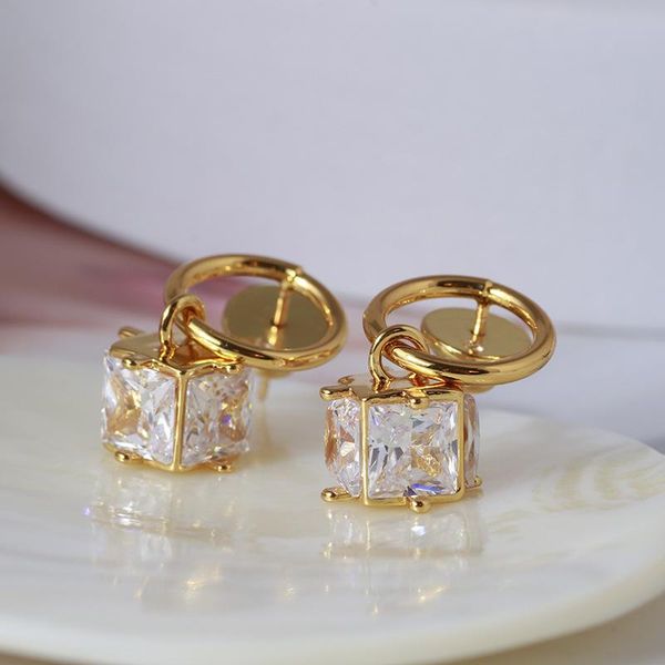 stud color three-dimensional square red and green shiny pendant gold-plated earrings, Golden;silver
stud color three-dimensional square red and green shiny pendant gold-plated earrings, Golden;silver
