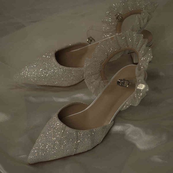 slippers summer white mesh gauze shiny pointed toe low-heeled bride wedding shoes banquet dress princess thick high-heeled women s, Black
slippers summer white mesh gauze shiny pointed toe low-heeled bride wedding shoes banquet dress princess thick high-heeled women s, Black