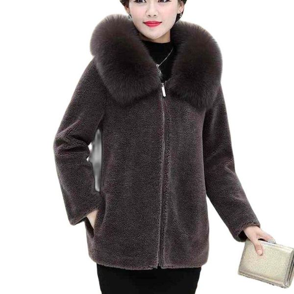 women's fur & faux female winter sheep shearing overcoat mid-length 2021 imitate granule thicken hooded lamb hair ladies coat r403, Black
women's fur & faux female winter sheep shearing overcoat mid-length 2021 imitate granule thicken hooded lamb hair ladies coat r403, Black