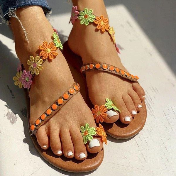 sandals bohemia flower women flat thong flip flops female comfortable beach casual shoes, Black
sandals bohemia flower women flat thong flip flops female comfortable beach casual shoes, Black