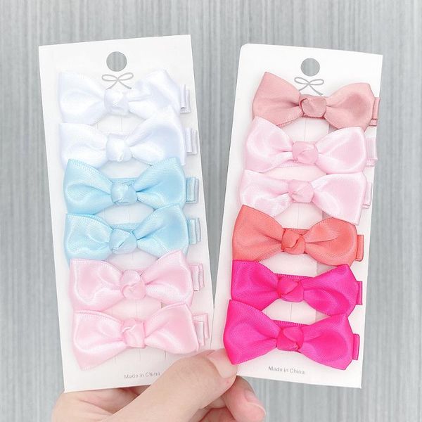 hair accessories 6pcs/set 2inches ribbon solid color bows clips for kids girls hairpins covered safety baby headwear, Slivery;white
hair accessories 6pcs/set 2inches ribbon solid color bows clips for kids girls hairpins covered safety baby headwear, Slivery;white