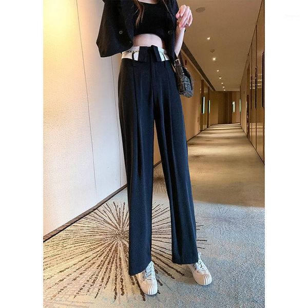 women's pants & capris wide leg womens cuffs high waist design flower brace trousers spring autumn fashion straight loose suit, Black;white
women's pants & capris wide leg womens cuffs high waist design flower brace trousers spring autumn fashion straight loose suit, Black;white