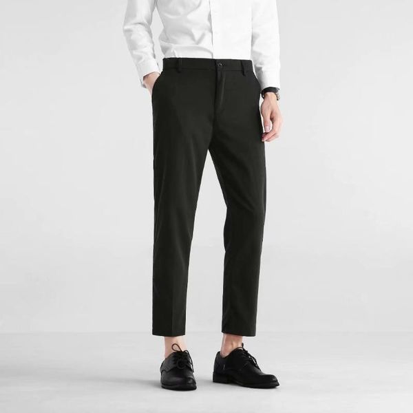 men's pants summer thin straight casual fashion solid color trousers street loose korean suit men, Black
men's pants summer thin straight casual fashion solid color trousers street loose korean suit men, Black
