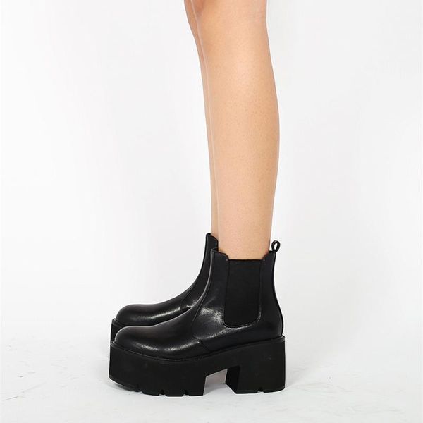 boots black stretch genuine leather 7cm high thick heels round toe winter shoes platform keep warm concise ankle hl388 muyisexi
boots black stretch genuine leather 7cm high thick heels round toe winter shoes platform keep warm concise ankle hl388 muyisexi