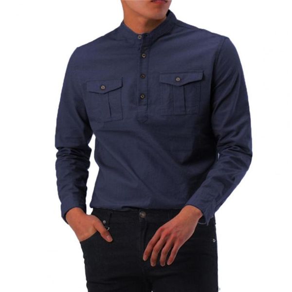 men's casual shirts 2021 western style autumn slim pullover tooling multi-pocket stand-up collar solid color long sleeve shirt streetwe, White;black
men's casual shirts 2021 western style autumn slim pullover tooling multi-pocket stand-up collar solid color long sleeve shirt streetwe, White;black