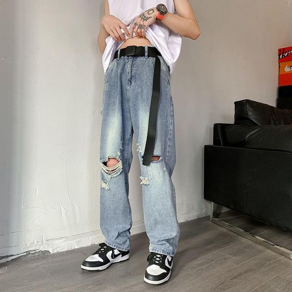men's jeans 2021 loose straight pants baggy homme classic cargo pocket rock with holes biker denim streetwear trousers -2xl, Blue
men's jeans 2021 loose straight pants baggy homme classic cargo pocket rock with holes biker denim streetwear trousers -2xl, Blue