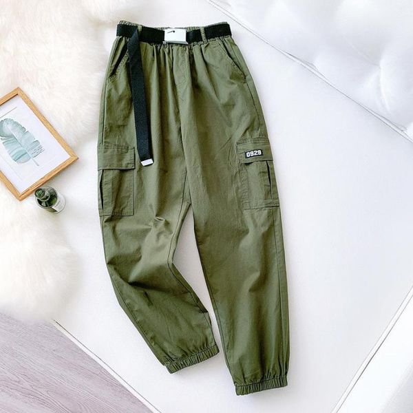 women's pants & capris 2021 autumn women simple green casual overalls high waist elastic band loose sports harem nine-point, Black;white
women's pants & capris 2021 autumn women simple green casual overalls high waist elastic band loose sports harem nine-point, Black;white