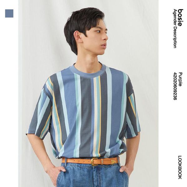 men's t-shirts ishizukawa t-shirt couple striped knitted simple cotton round neck loose short-sleeved shirt tide 9236, White;black
men's t-shirts ishizukawa t-shirt couple striped knitted simple cotton round neck loose short-sleeved shirt tide 9236, White;black