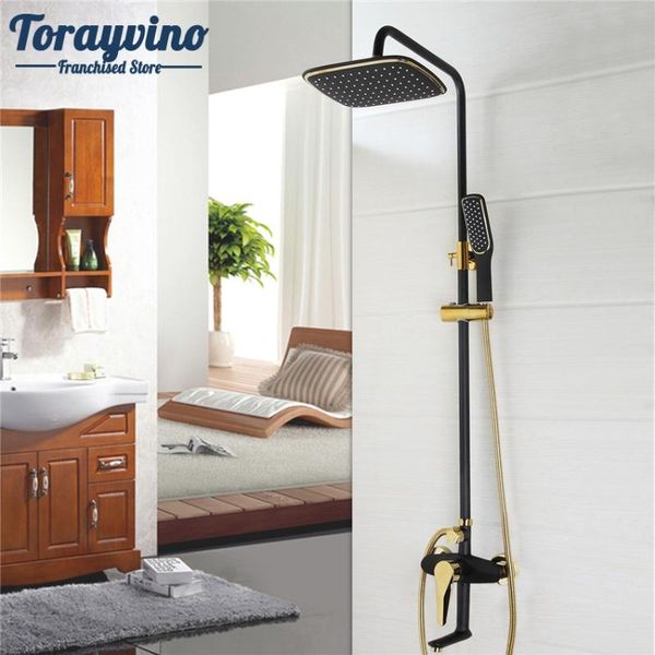 torayvino bathroom chuveiros luxury oil rubbed bronze with golden shower faucet set head wall mount mixer taps sets
torayvino bathroom chuveiros luxury oil rubbed bronze with golden shower faucet set head wall mount mixer taps sets
